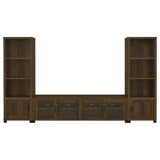 Sachin 3-piece 79-inch TV Entertainment Center Dark Pine - 736293-SET