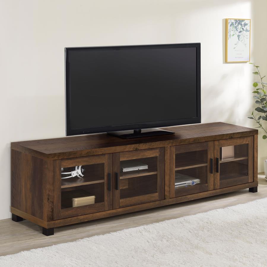 Sachin 4-door Engineered Wood 79-inch TV Stand Dark Pine - 736293