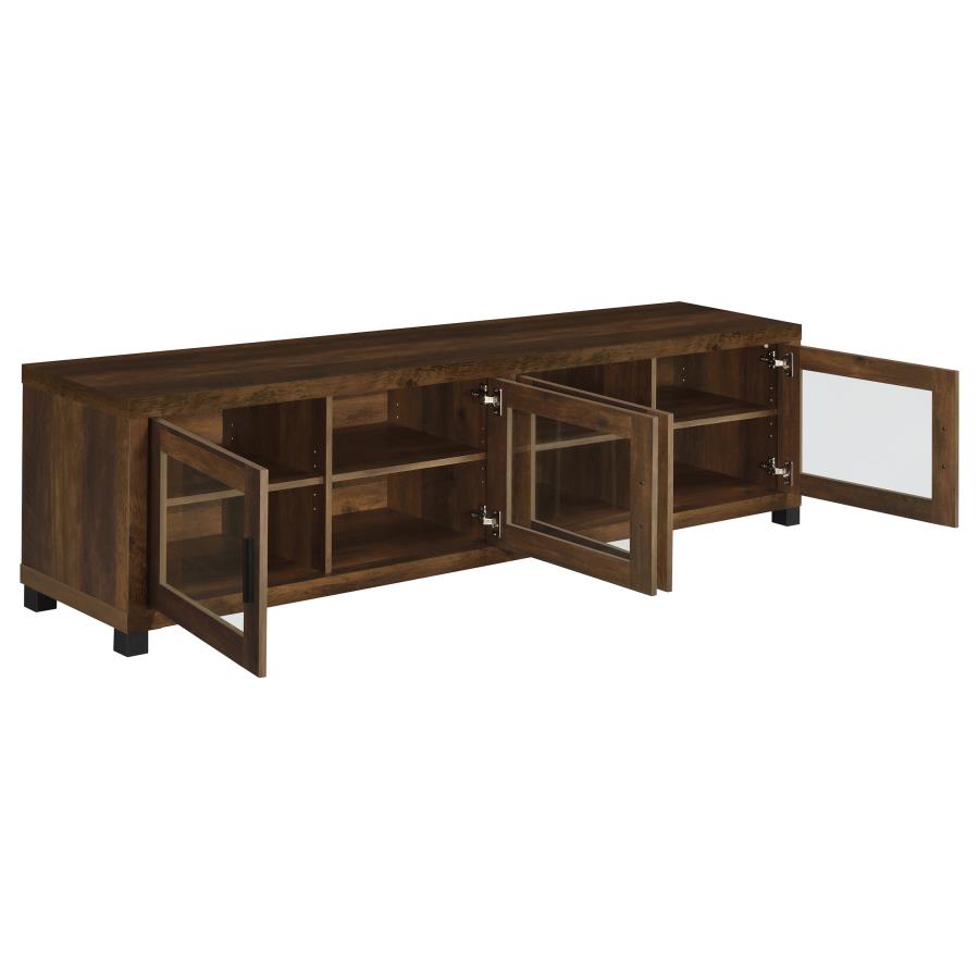 Sachin 4-door Engineered Wood 79-inch TV Stand Dark Pine - 736293