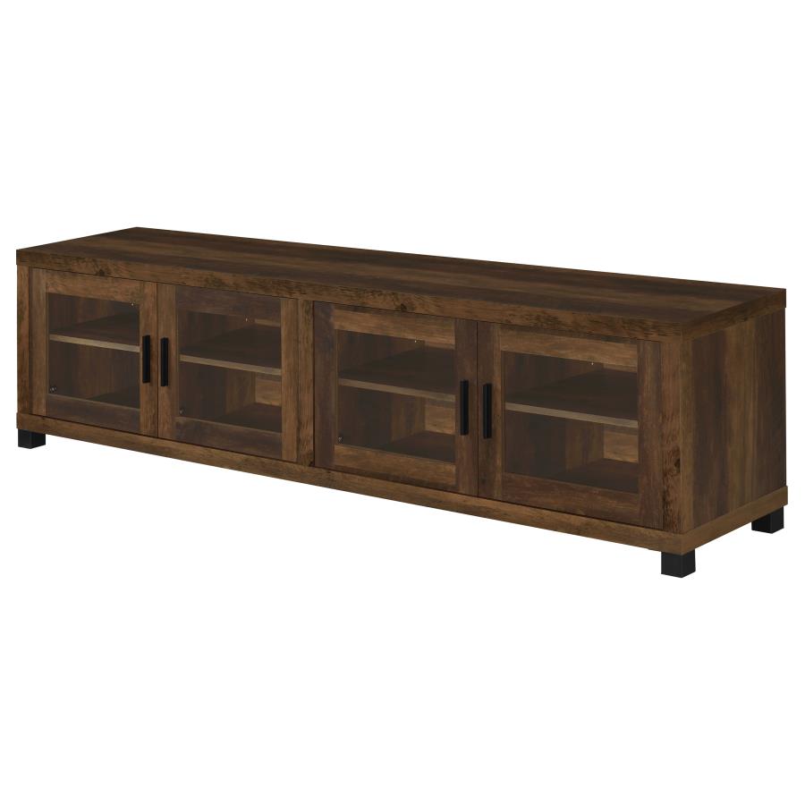 Sachin 4-door Engineered Wood 79-inch TV Stand Dark Pine - 736293