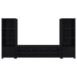 Jupiter 3-piece Entertainment Center 79-inch TV Stand Black - 736303-SET