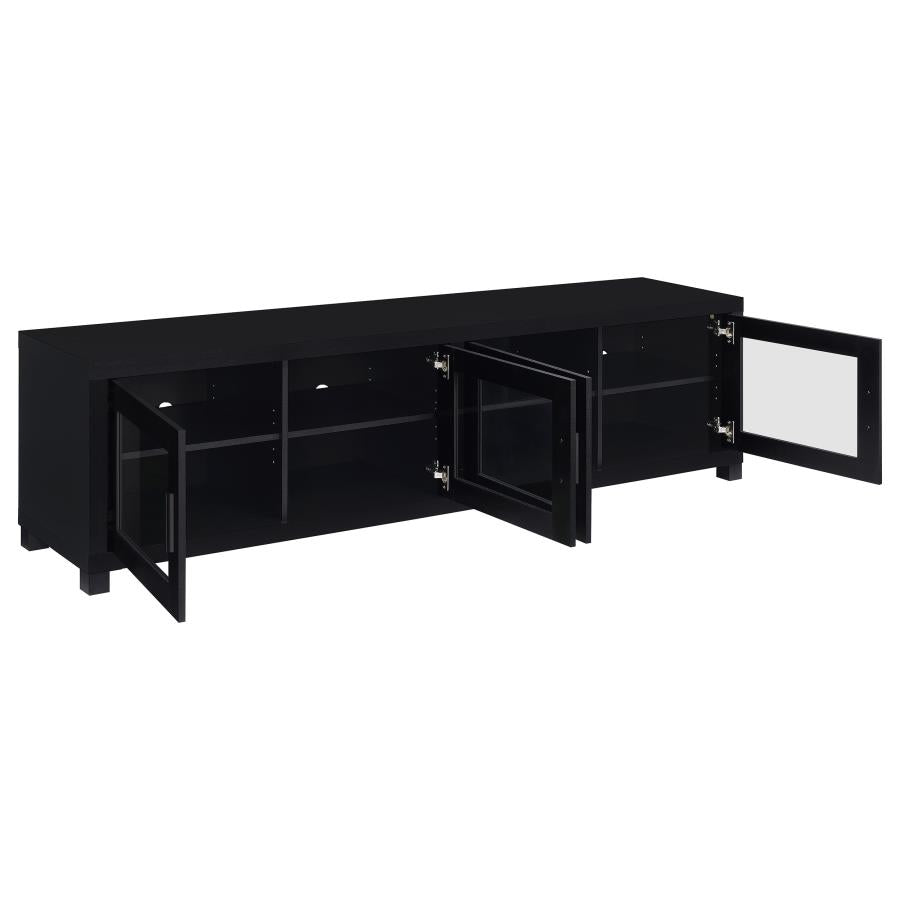 Jupiter 3-piece Entertainment Center 79-inch TV Stand Black - 736303-SET