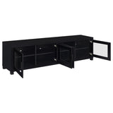 Jupiter 3-piece Entertainment Center 79-inch TV Stand Black - 736303-SET