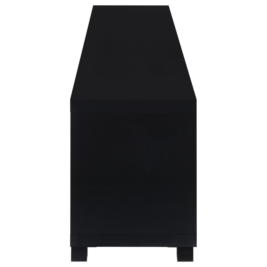 Jupiter 3-piece Entertainment Center 79-inch TV Stand Black - 736303-SET