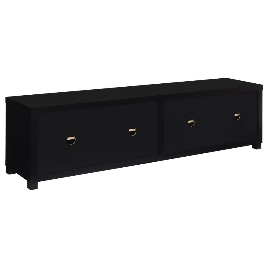 Jupiter 3-piece Entertainment Center 79-inch TV Stand Black - 736303-SET
