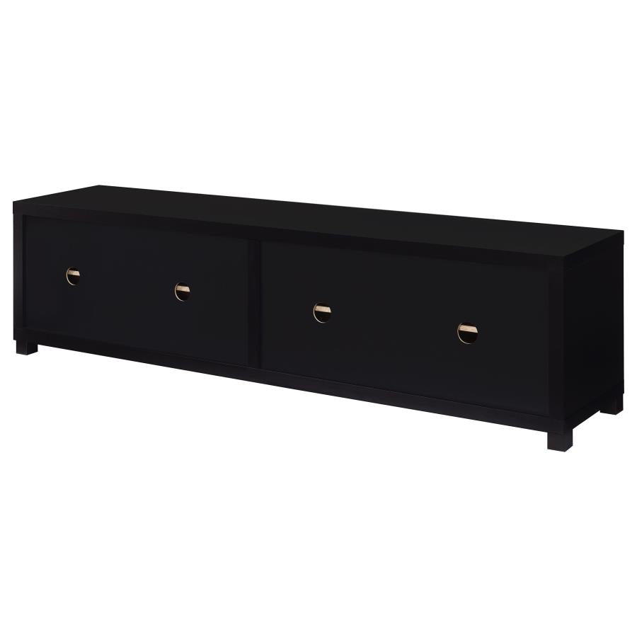 Jupiter 3-piece Entertainment Center 79-inch TV Stand Black - 736303-SET