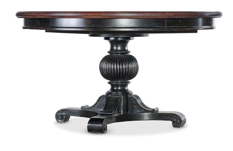 Charleston Round Pedestal Dining Table with 1-20in Leaf - 6750-75203-00