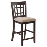Lattice Back Counter Height Stools (Set of 2)