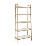 Parker - Bookcase With 5 Shelves - Off White / Natural
