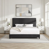 Platform Bed & Upholstered Headboard