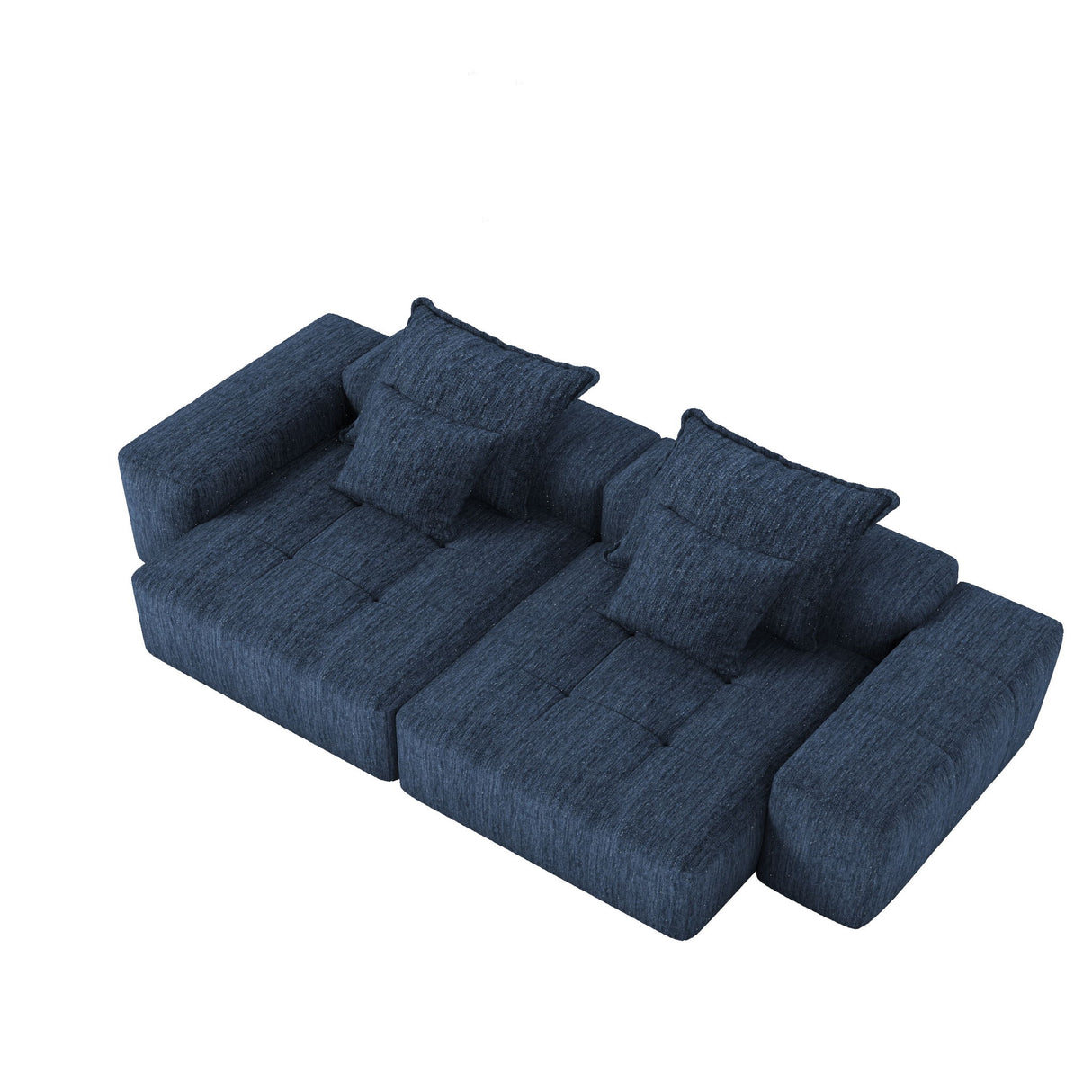 Modern Oversized Diy Combination Modular Sectional Sofa & Pillows