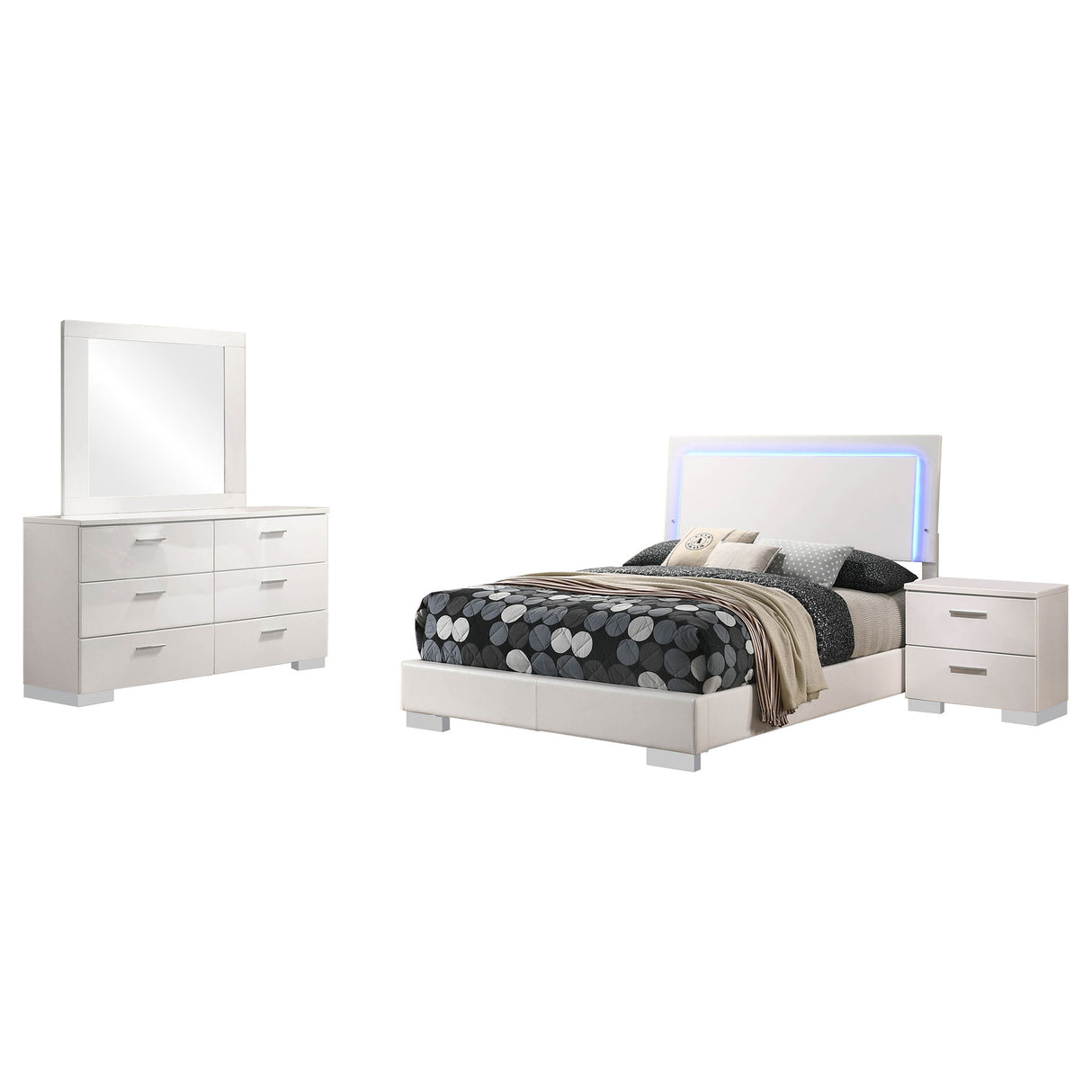 Dulcey - Bedroom Set With LED