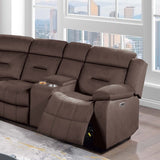 Power Reclining Sectional Set With Console Cup Holders