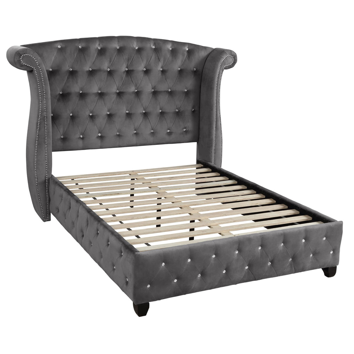 Sophia - Crystal Tufted Upholstered Bed