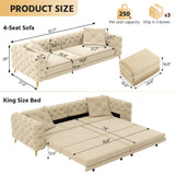 3-In-1 Convertible Sleeper Sofa