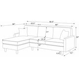 Upholstered Sectional With Toss Pillows