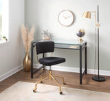 Metric - Industrial Floor Lamp - Black / Antique Brass