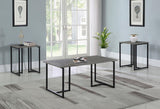 Nyla 3-piece Engineered Wood Coffee Table Set Weathered Grey - 753390