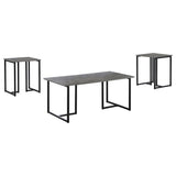 Nyla 3-piece Engineered Wood Coffee Table Set Weathered Grey - 753390