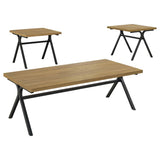 Colmar 3-piece Engineered Wood Coffee Table Set Golden Oak - 753424