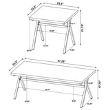 Colmar 3-piece Engineered Wood Coffee Table Set Golden Oak - 753424