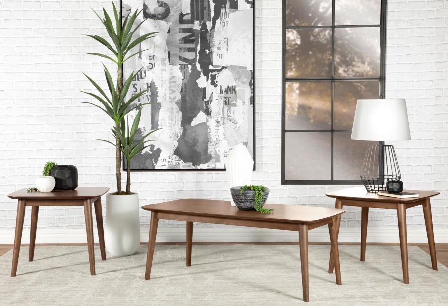 Radley 3-piece Rectangular Coffee Table Set Natural Walnut - 753524