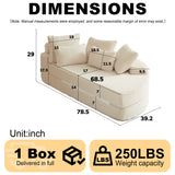Semi Circular 2 In 1 Sofa Bed With Neck Pillow