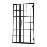 Frameless Pivot Shower Door With Pattern Glass, Open Entry Design