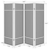 Sensei - 4 Panel Bamboo Room Divider Folding Screen - Natural