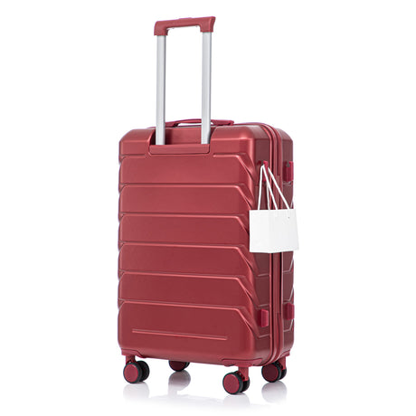 Hard Shell Luggage With Scratch Resistant Surface, 4 Wheels, Combination Lock & Side Hooks