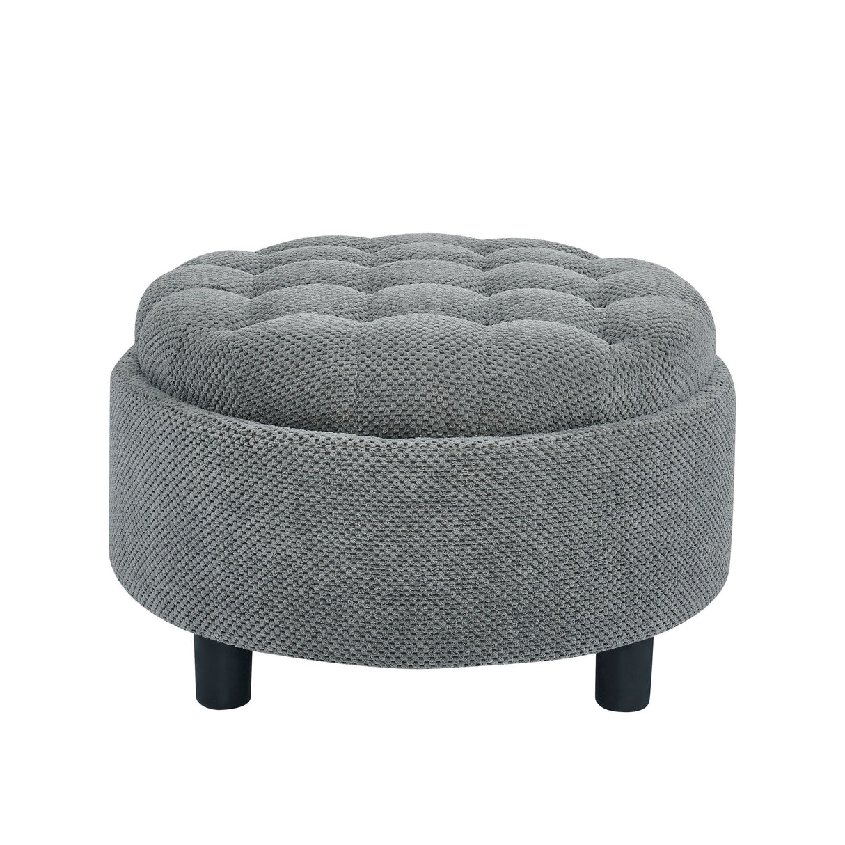 Storage Round Footstool Table Ottoman