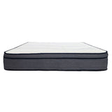 Hybrid Plush Foam Mattress, Soft Polyester Knit Cover, Multi Layer Foam Mattress - White / Gray - King