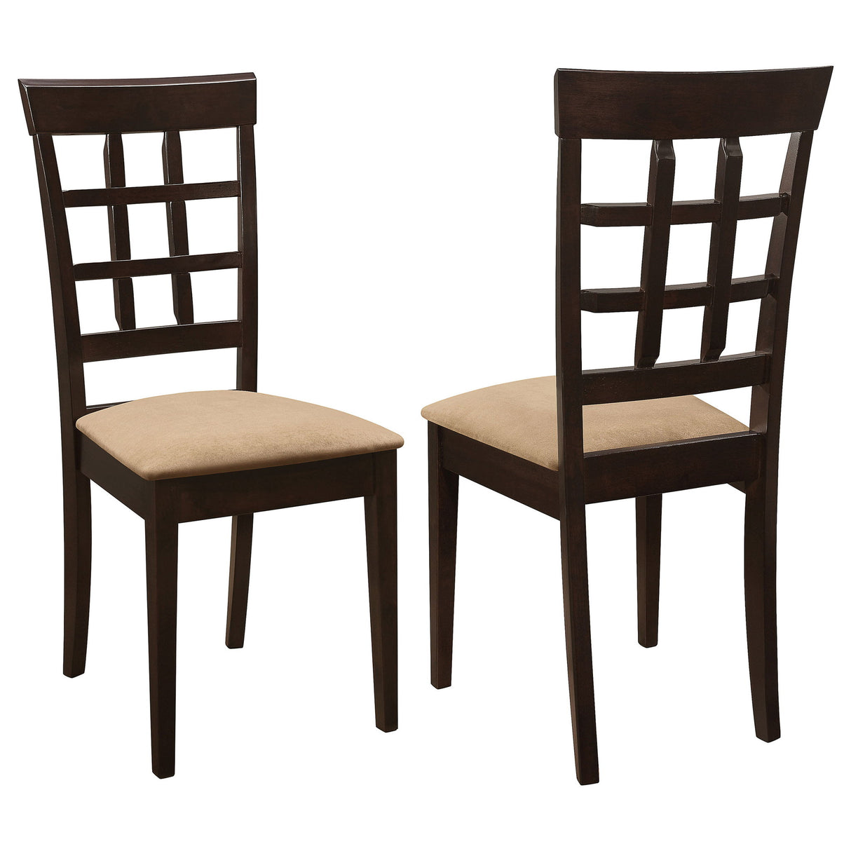 Lattice Back Dining Chair (Set of 2) - Brown