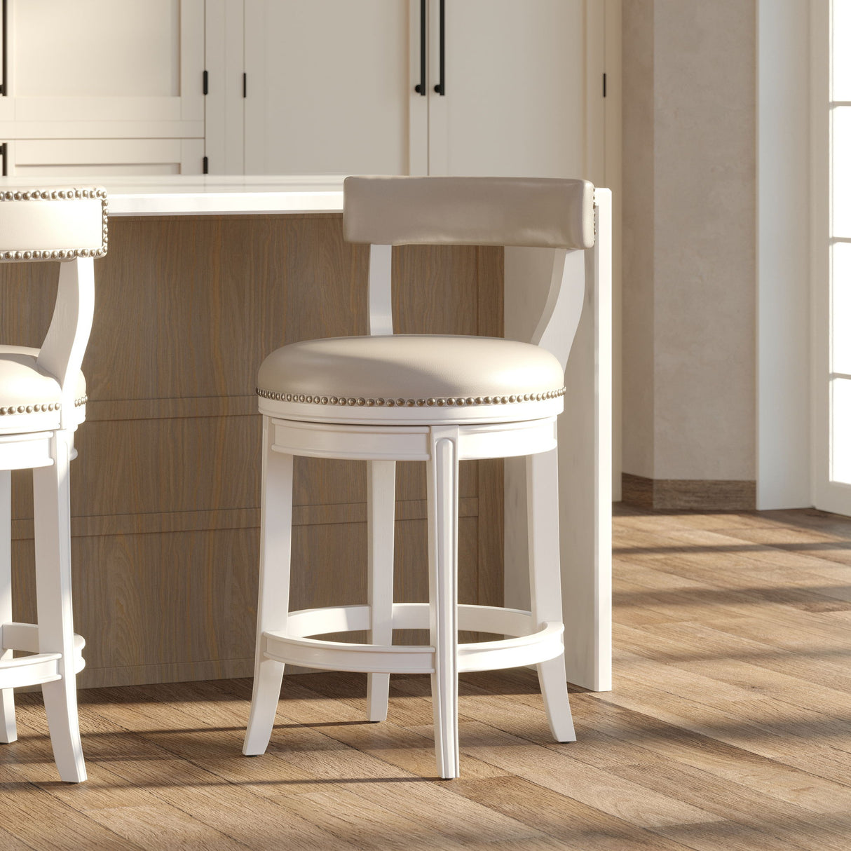 Stool & Upholstered Seat And Back