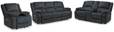 Draycoll Power Reclining Sofa, Loveseat and Recliner - 76504U5