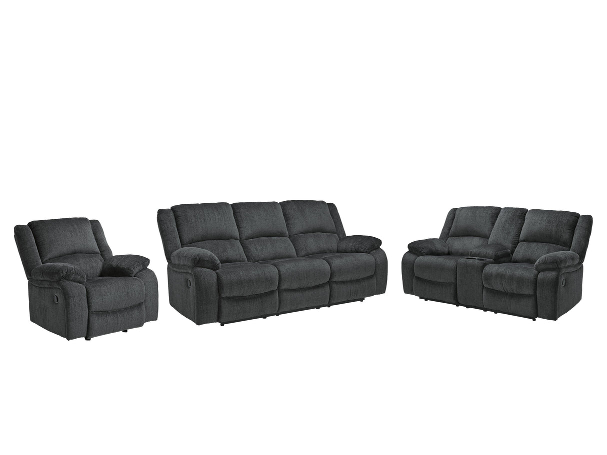 Draycoll Reclining Sofa, Loveseat and Recliner - 76504U4