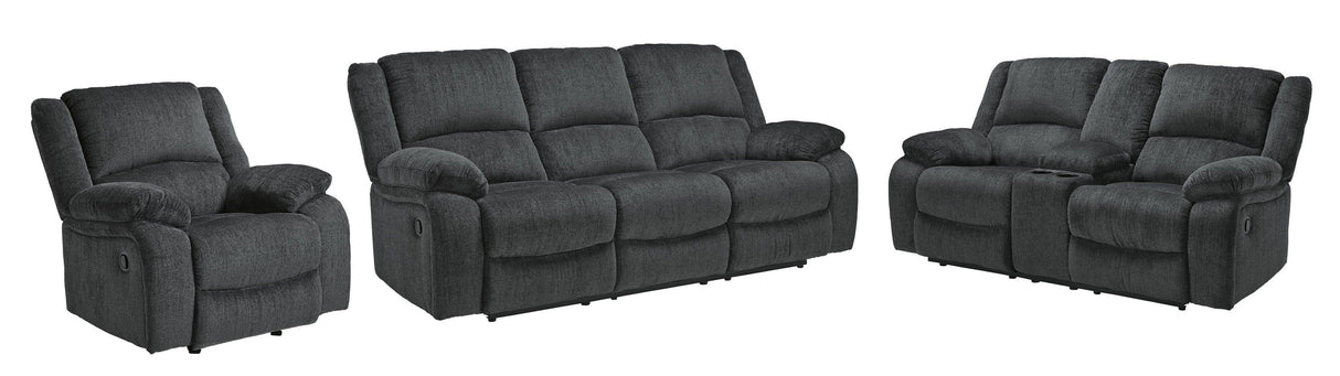 Draycoll Reclining Sofa, Loveseat and Recliner - 76504U4