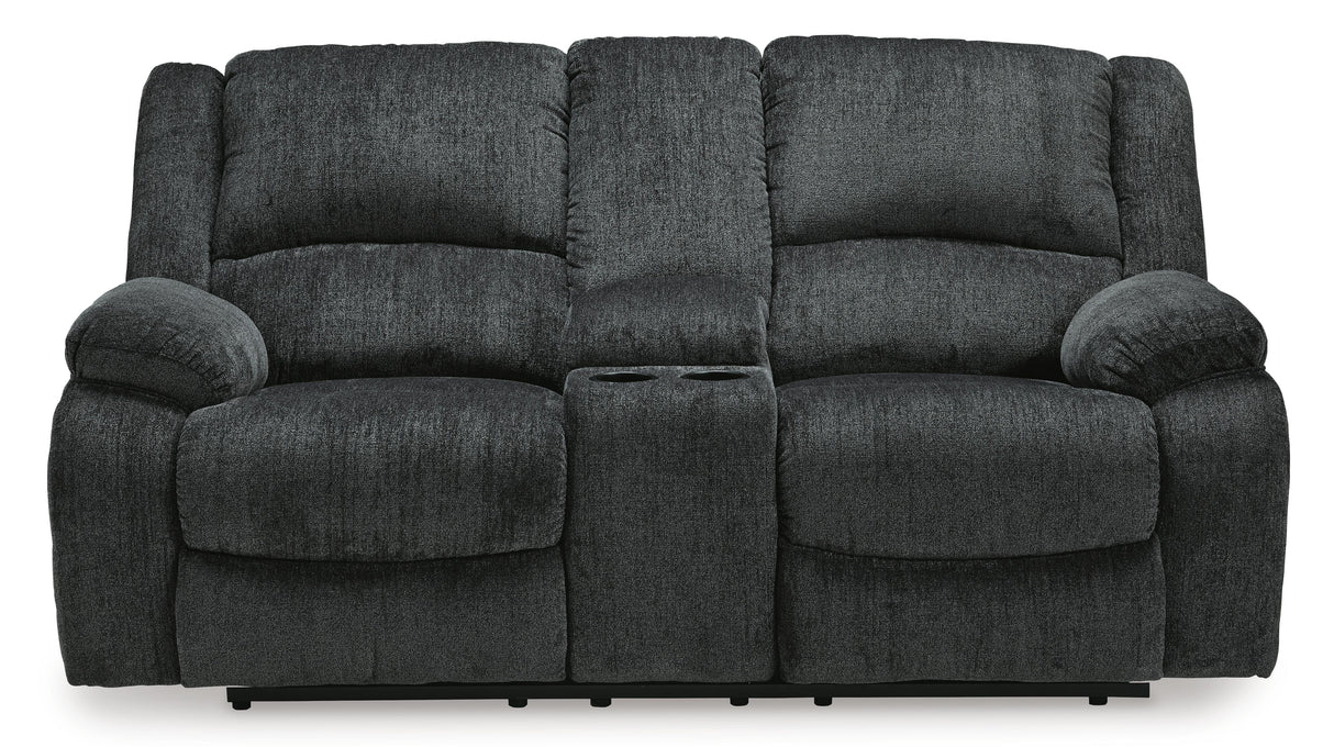 Draycoll Power Reclining Loveseat with Console - 7650496