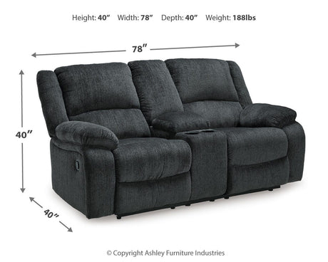 Draycoll Reclining Loveseat with Console - 7650494