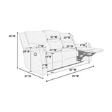 Modern Style Living Room Set, Manual Motion