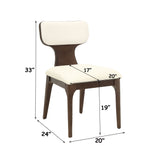 Koen - Side Chair (Set of 2) - Beige / Brown Oak