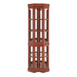 Corner Curio Cabinet With 5 Shelves And Lighting System (E26 Light Bulb Not Included)