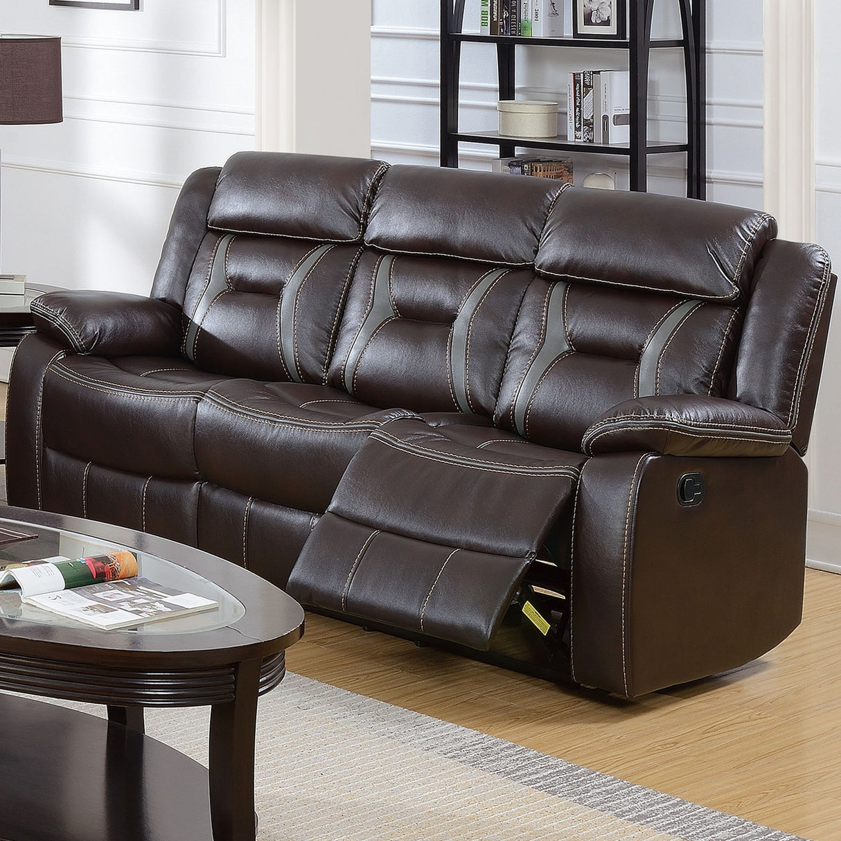 Living Room Set With Pillow Armrest And Tufted Backrest