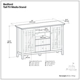 Bedford - Handcrafted Tall TV Media Stand