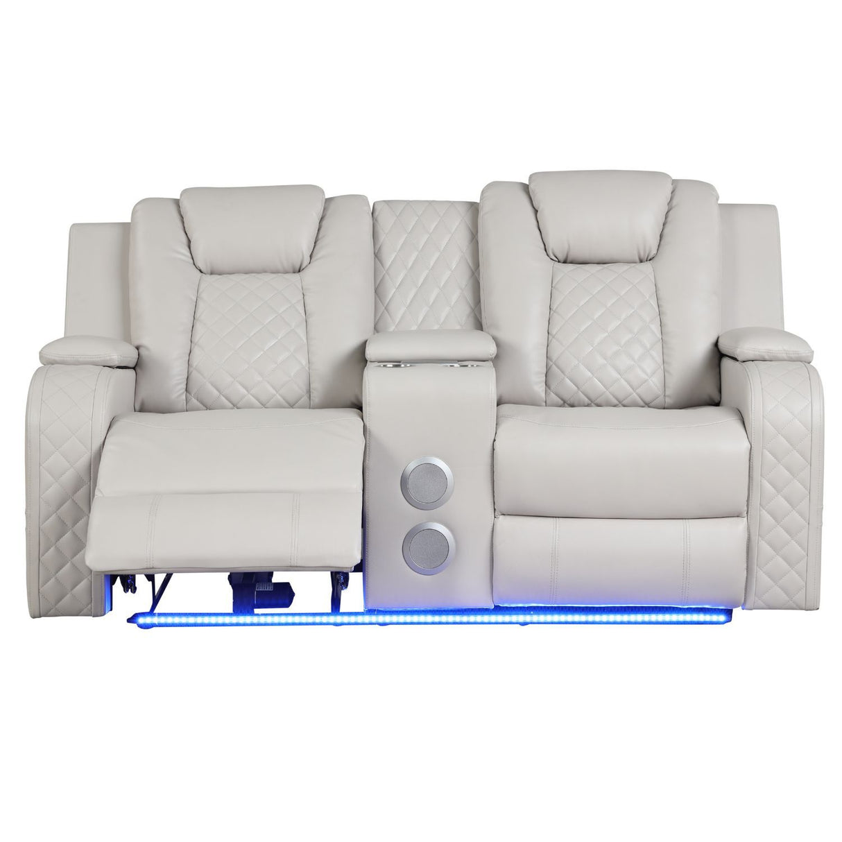 Benz - Power Reclining Loveseat & LED Lighting And Built In USB