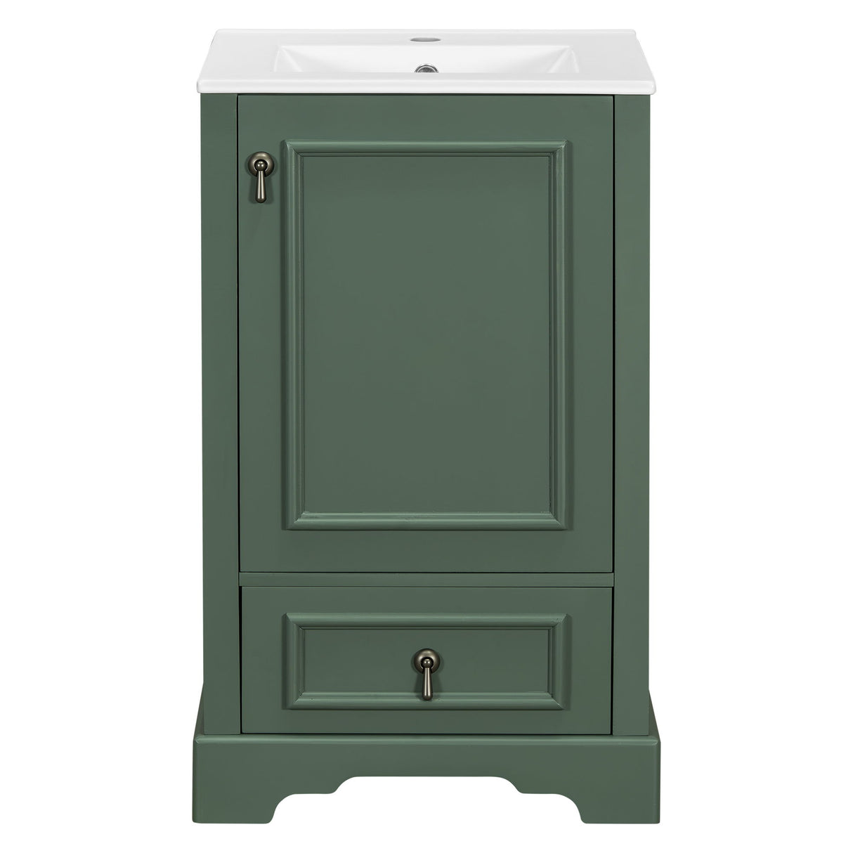 Bathroom Vanity With Sink, Soft Close Door, Adjustable U-Shaped Shelf