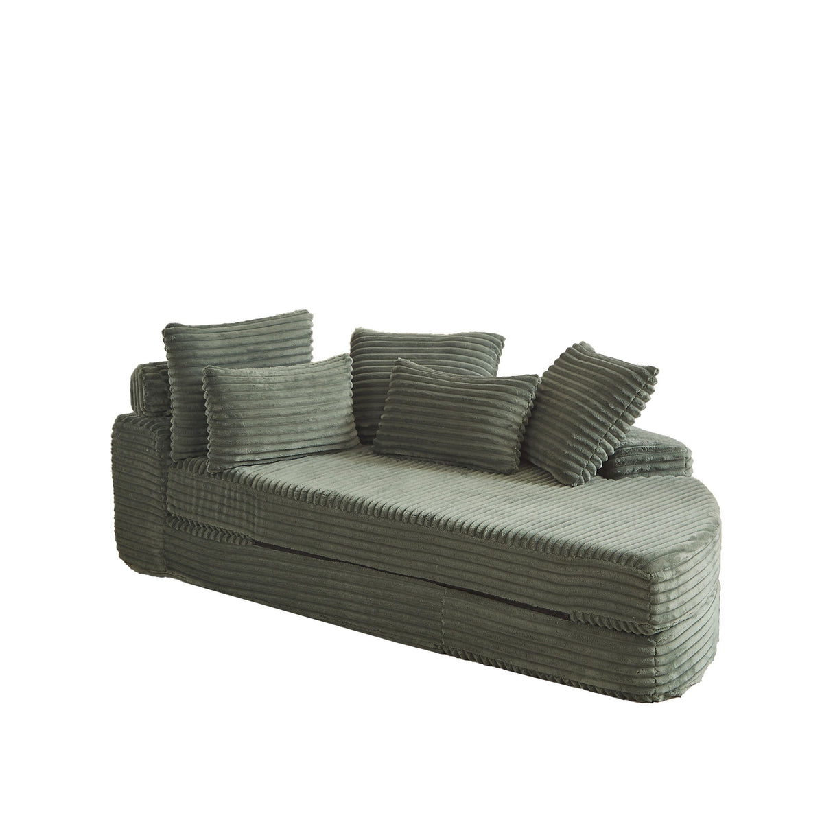 Semi Circular 2 In 1 Sofa Bed With Neck Pillow