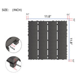 Plastic Interlocking 44 Pack Patio Deck Tiles, Square Waterproof Outdoor All Weather Use