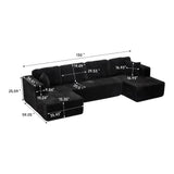 U-Shape Modular Sectional Sofa For Living Room