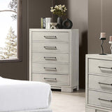 1 Piece Chest With Square Legs And Sleek Handles - Antique White